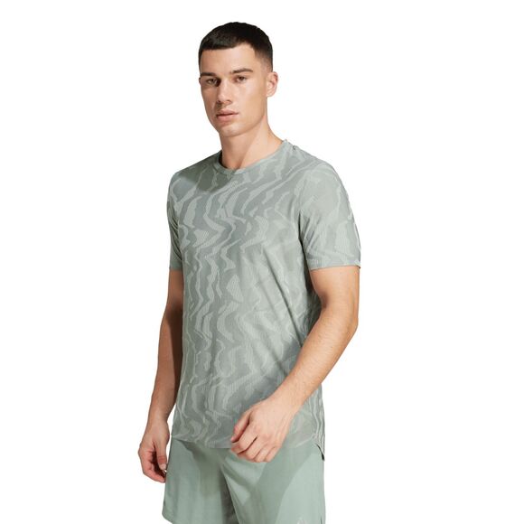 Adidas ULT ENG Tee Green running racing top Jersey shirt JK7808 Large - Picture 3 of 16